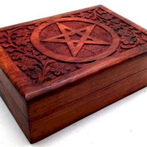 Boite à bijoux Bois Pentacle 18 cm