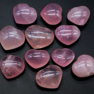 Quartz Rose 'AAA' à l'unité- Coeurs