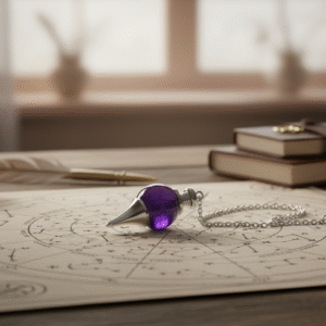 Alternative view of Pendule sphère Améthyste 4cm