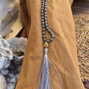 COLLIER MALA TIBÉTAINS HÉMATITE 6MM