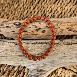 Bracelet 6mm Jaspe Rouge
