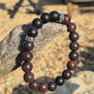 Bracelet Homme Jaspe Rouge