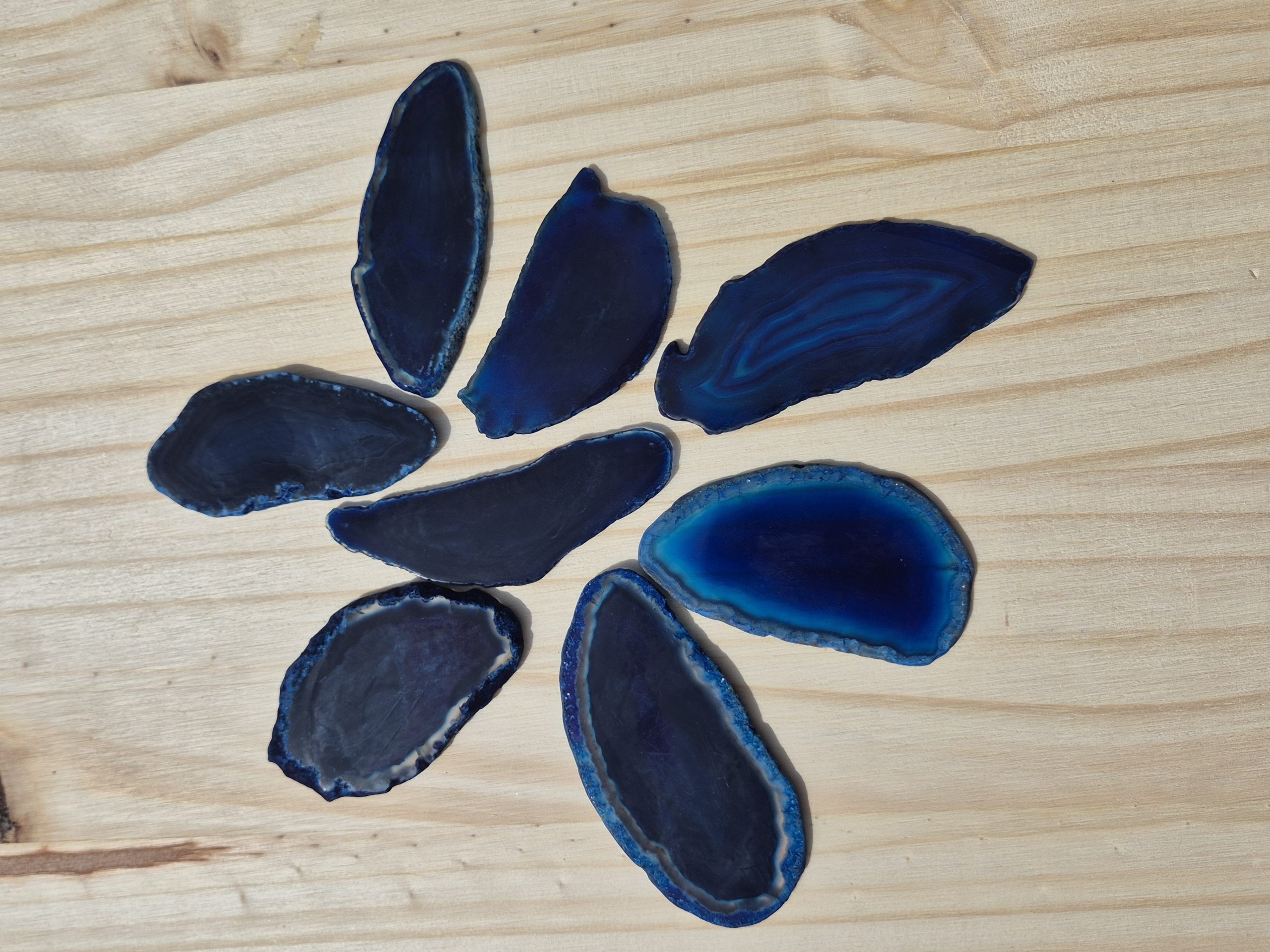 TRANCHE AGATE BLEUE Qualité EXTRA T: 0