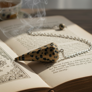 Pendule conique Jaspe Dalmatien 3.5cm