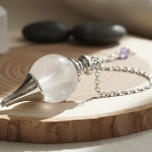 Pendule sphère Cristal de Roche 4cm