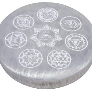 Porte-Encens Sélénite Bouddha 7 Chakras 10cm