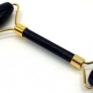 Double rouleau de massage Obsidienne Noire